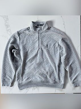 RLX Quilted Double-Knit Men's Golf Quarter Zip Pull Over